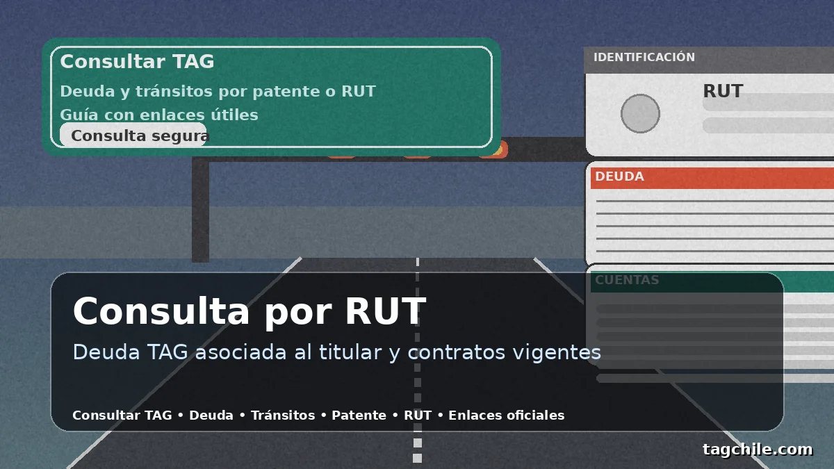 Consulta TAG por RUT: ver deuda asociada al titular y estado de contrato TAG