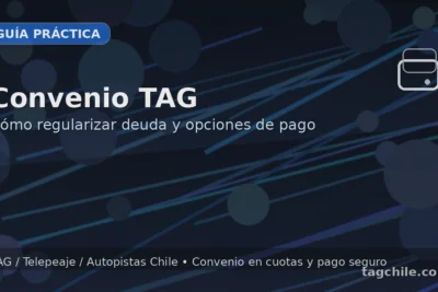 Convenio TAG en Chile para regularizar deuda: opciones de pago y pasos principales.