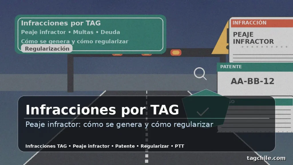 Infracciones por TAG: peaje infractor, cómo se genera y cómo regularizar en Chile