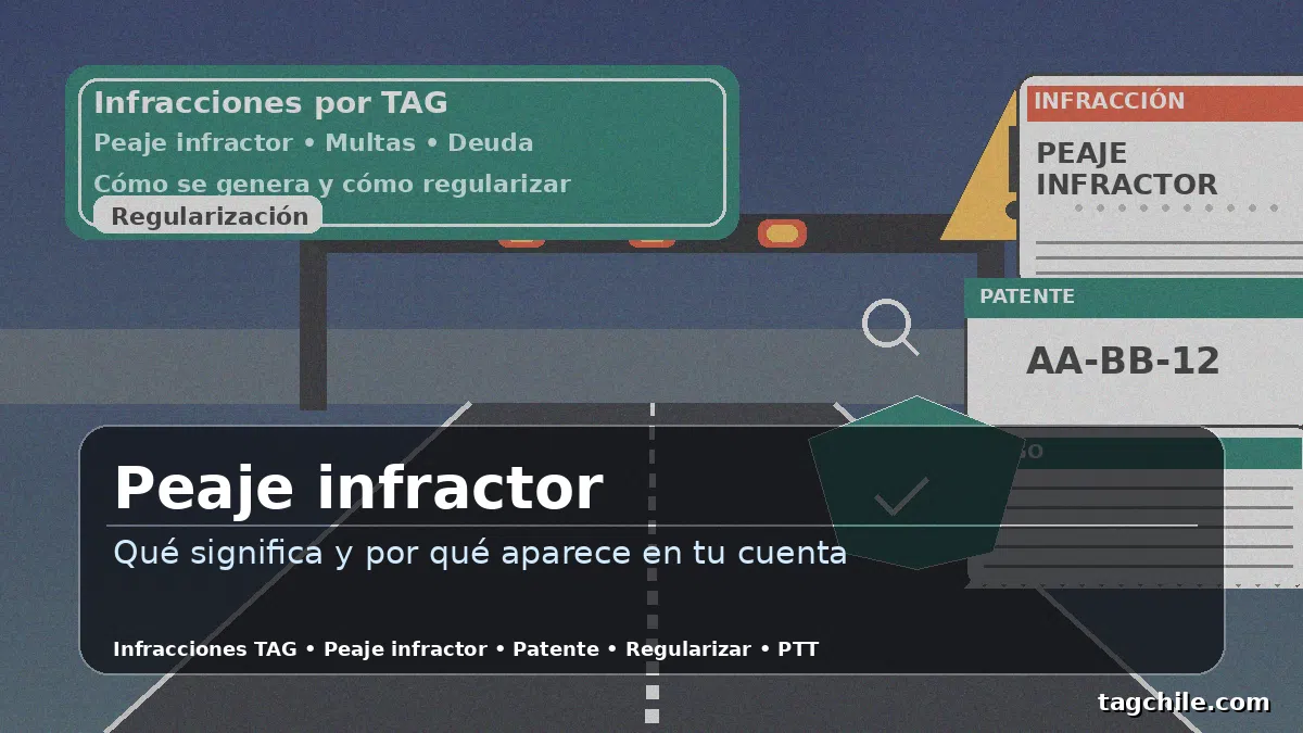 Peaje infractor TAG: qué significa y por qué aparece en tu cuenta