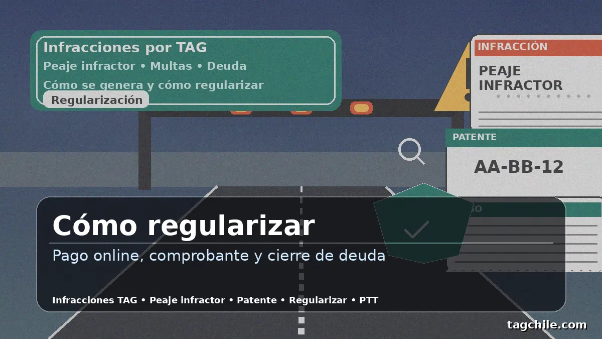 Cómo regularizar infracción TAG: pago online, comprobante y cierre de deuda