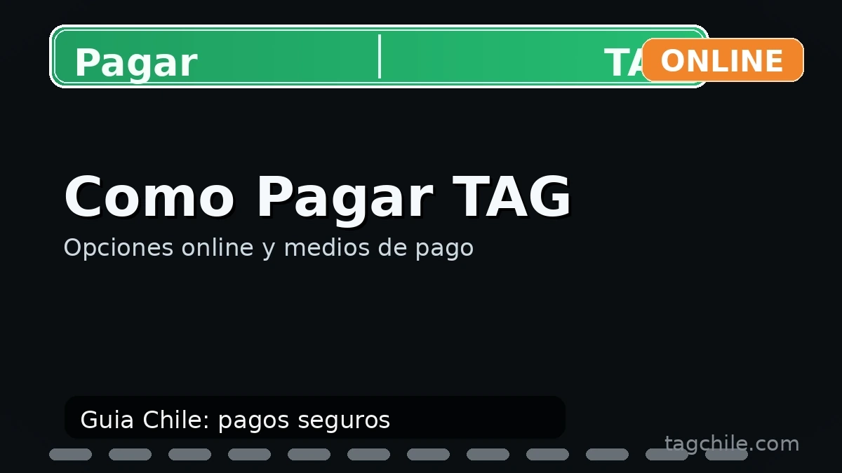 Cómo pagar TAG: opciones online, por patente/RUT - TAG Chile