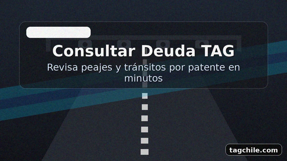 Consultar deuda TAG por patente: peajes y tránsitos registrados en autopistas