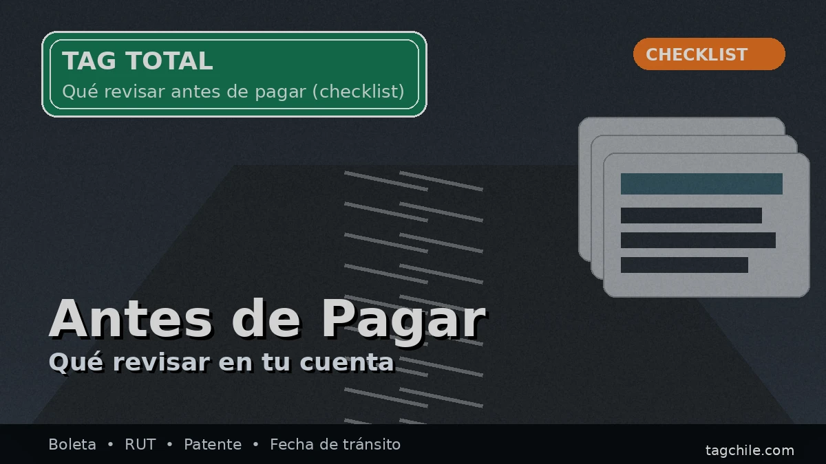 Tag Total: pagar deudas TAG y evitar multas por peaje