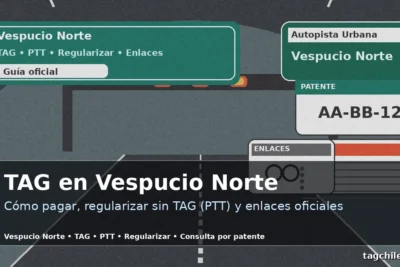 TAG en Vespucio Norte: cómo pagar, regularizar sin TAG (PTT) y enlaces oficiales