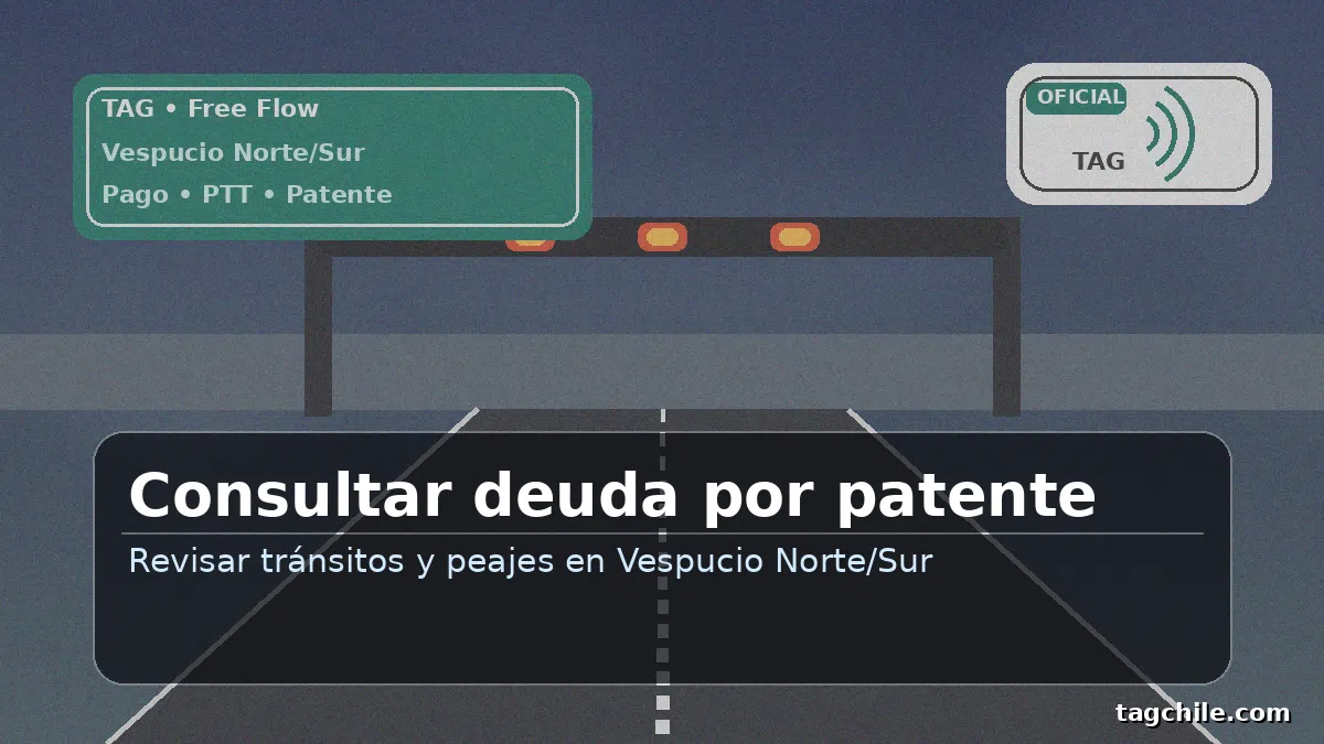 Consultar deuda por patente en Vespucio Norte y Sur: tránsitos y peajes TAG