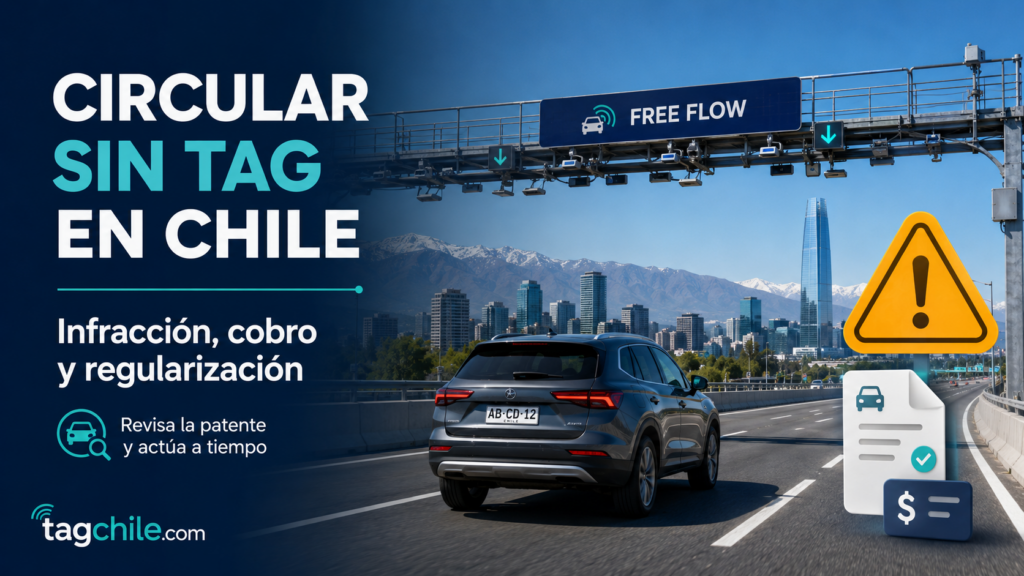 Circular sin TAG en Chile: infracción, cobro y regularización