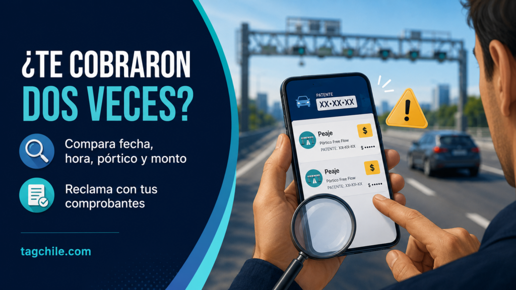 Cómo detectar dos cobros de peaje iguales y reclamar con comprobantes