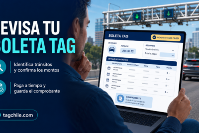 Cómo revisar tránsitos, montos y estado de pago en una boleta TAG