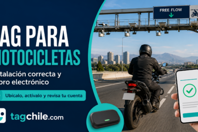 TAG para motocicletas con instalación correcta y cobro electrónico en autopistas