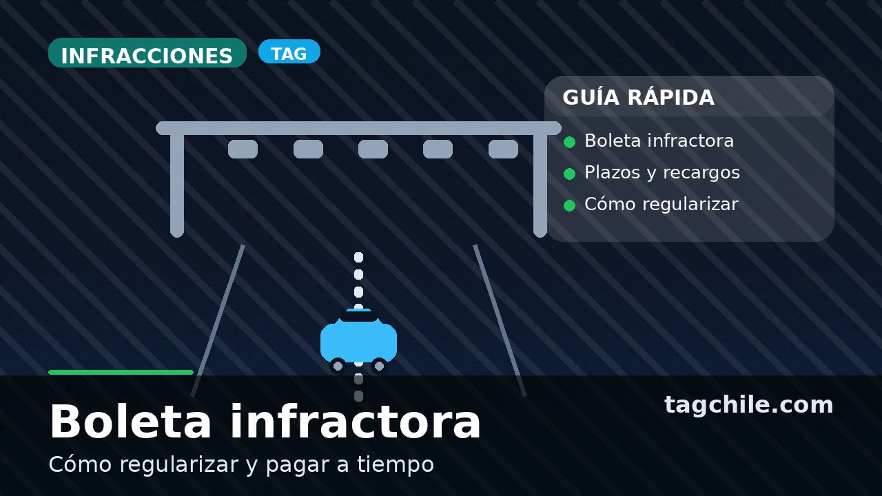 Boleta infractora TAG Costanera Norte: cómo pagar y regularizar a tiempo