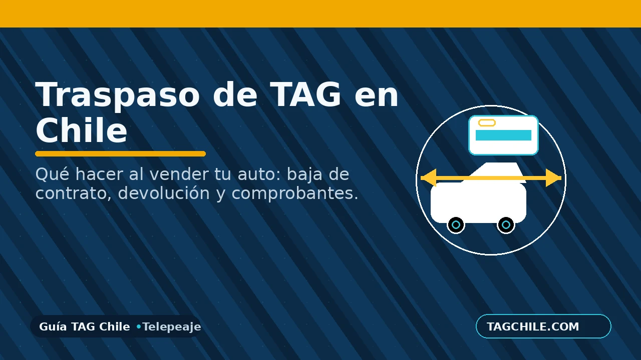 Traspaso de TAG al vender un auto en Chile: baja de contrato y devolución