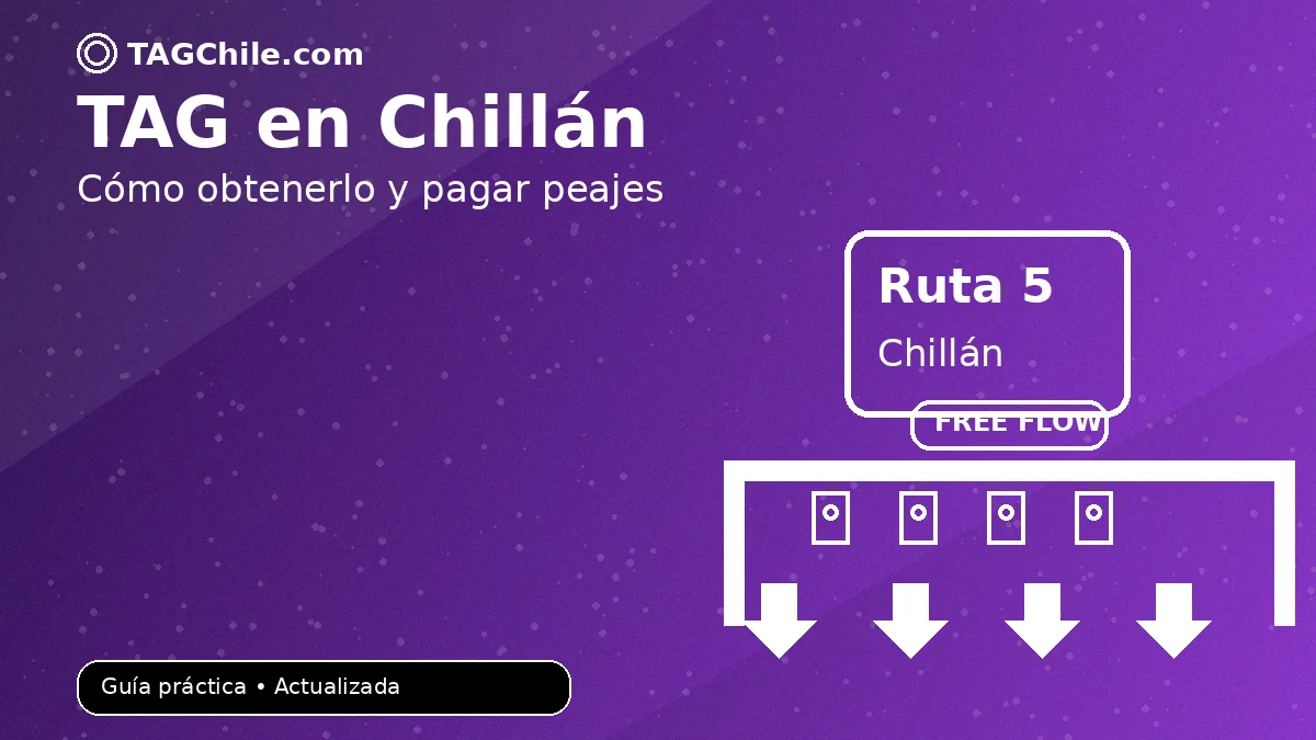 Ruta 5 en Chillán: peajes con TAG, cobro electrónico y pago online