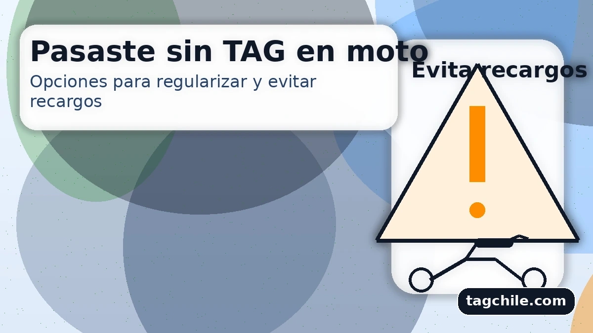 Pasaste sin TAG en moto: cómo regularizar y evitar recargos o cobros extra