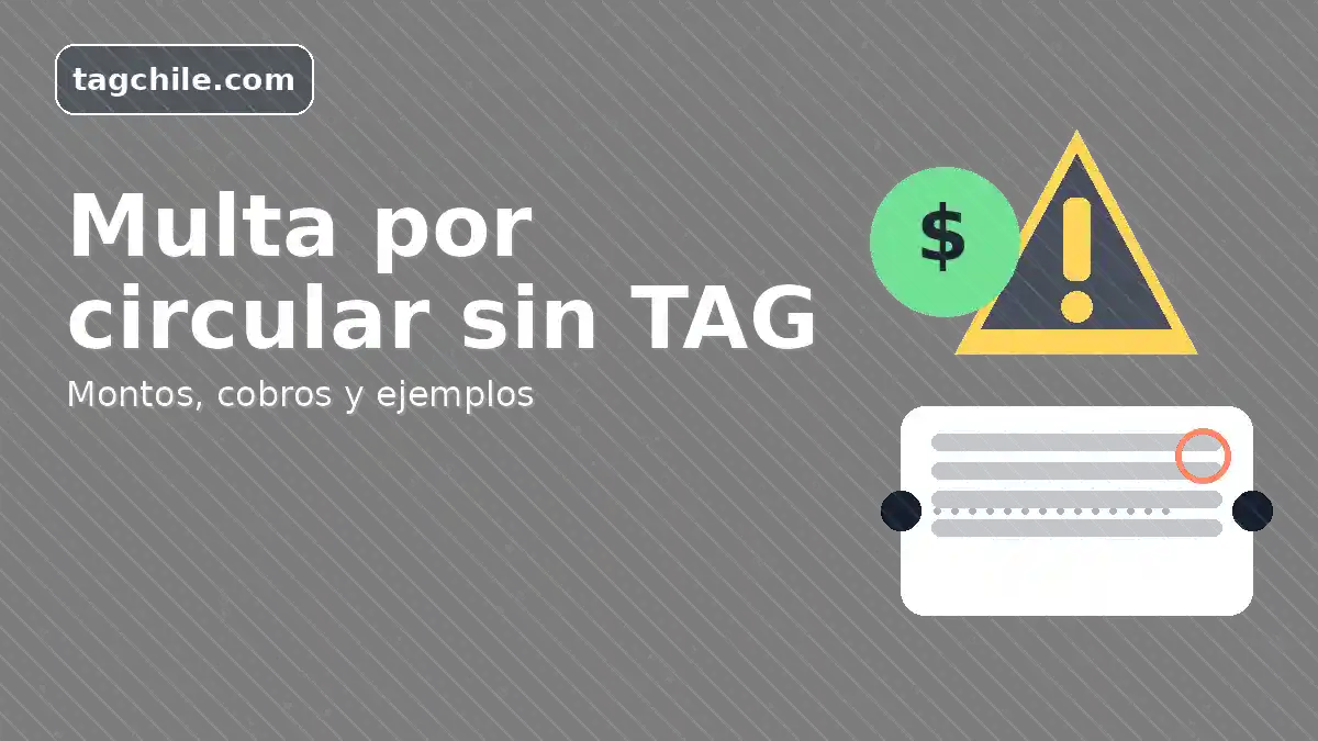 Ticket de multa por circular sin TAG: montos, cobros y recargos