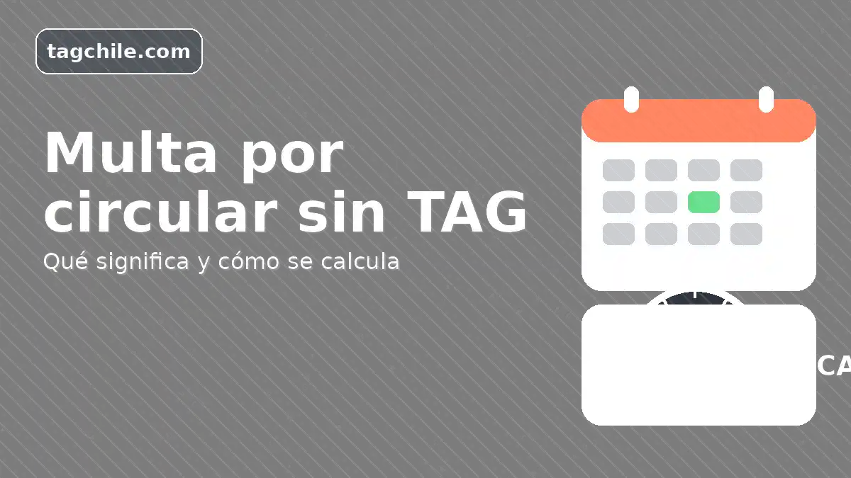 Plazos de la multa por circular sin TAG: cuándo aplica y cómo se calcula