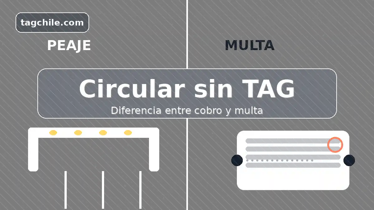 Peaje vs multa por circular sin TAG: diferencia entre cobro e infracción