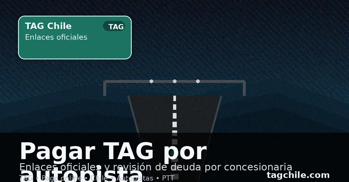 Pagar TAG por concesionaria: enlaces oficiales y revisión de deuda