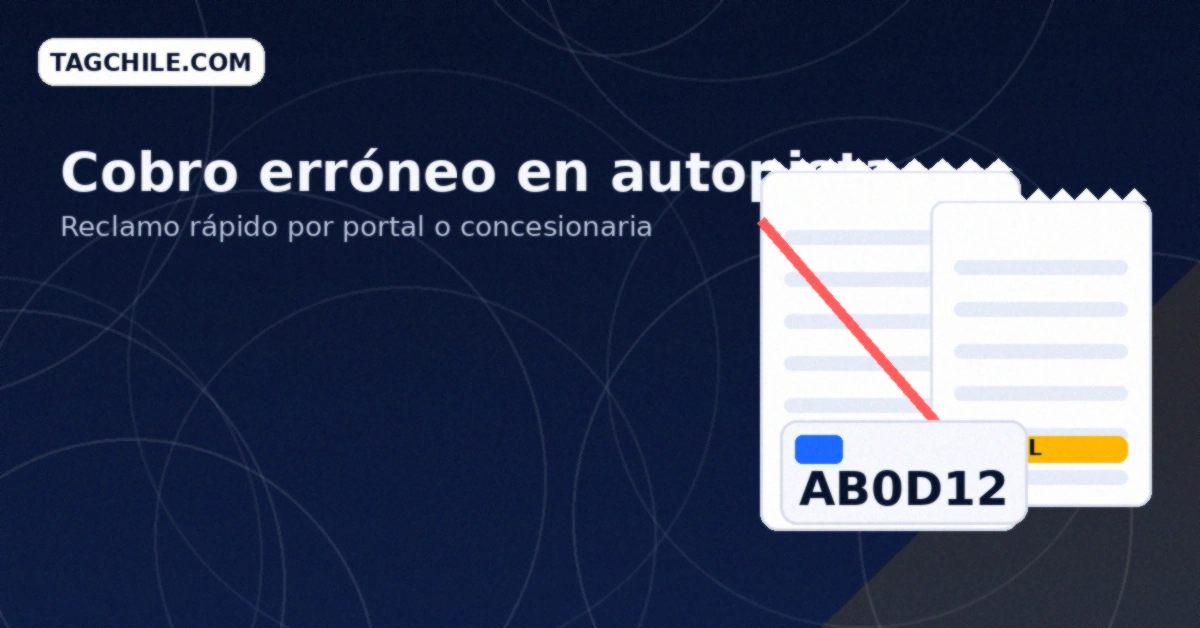 Cobro erróneo en autopista por TAG: reclamo por cargo asociado a otra patente