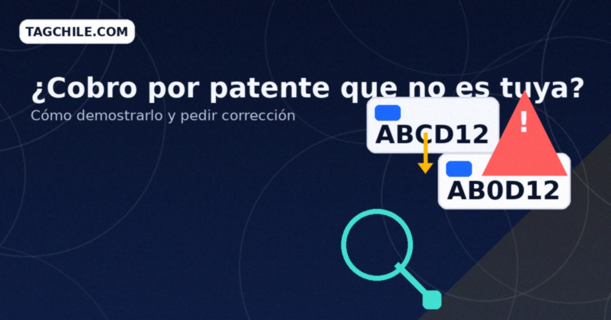 Cobro a patente equivocada: comparación de patentes parecidas y cómo pedir corrección
