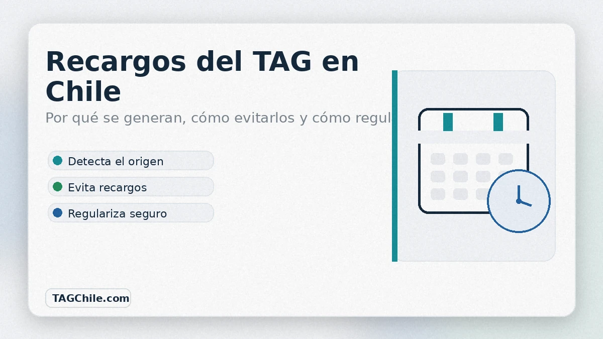 Plazos para regularizar recargos del TAG: calendario y reloj para pago dentro de plazo