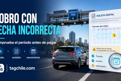 Cobro con fecha incorrecta y revisión de boleta TAG