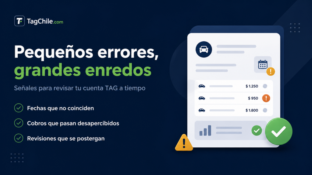 Errores silenciosos que desordenan tus cobros del TAG sin que te des cuenta
