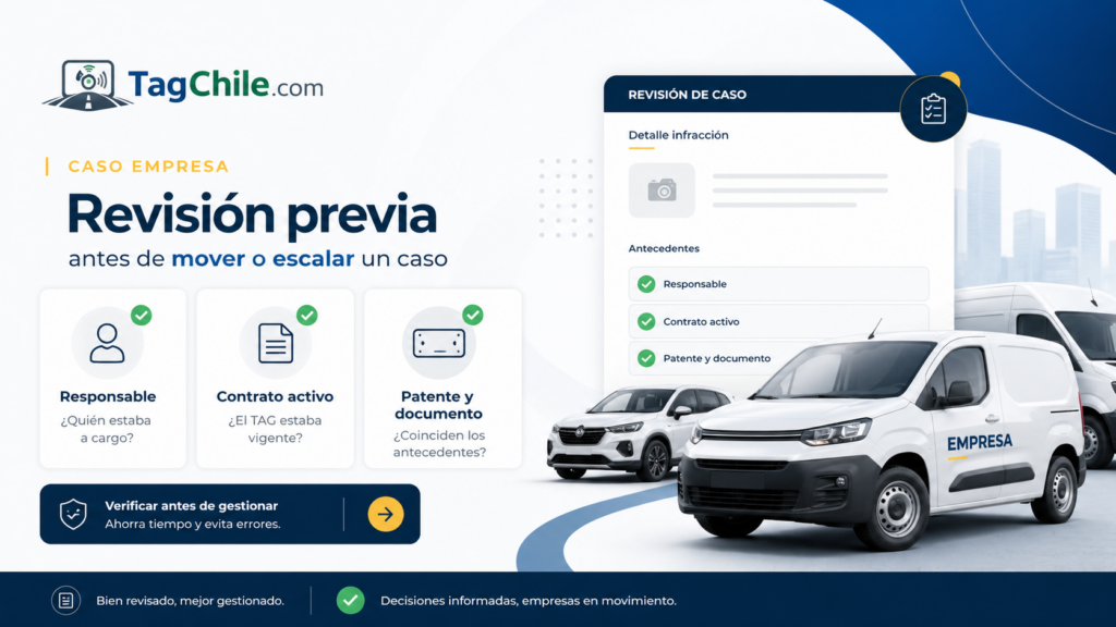 Infracción TAG en vehículo de empresa