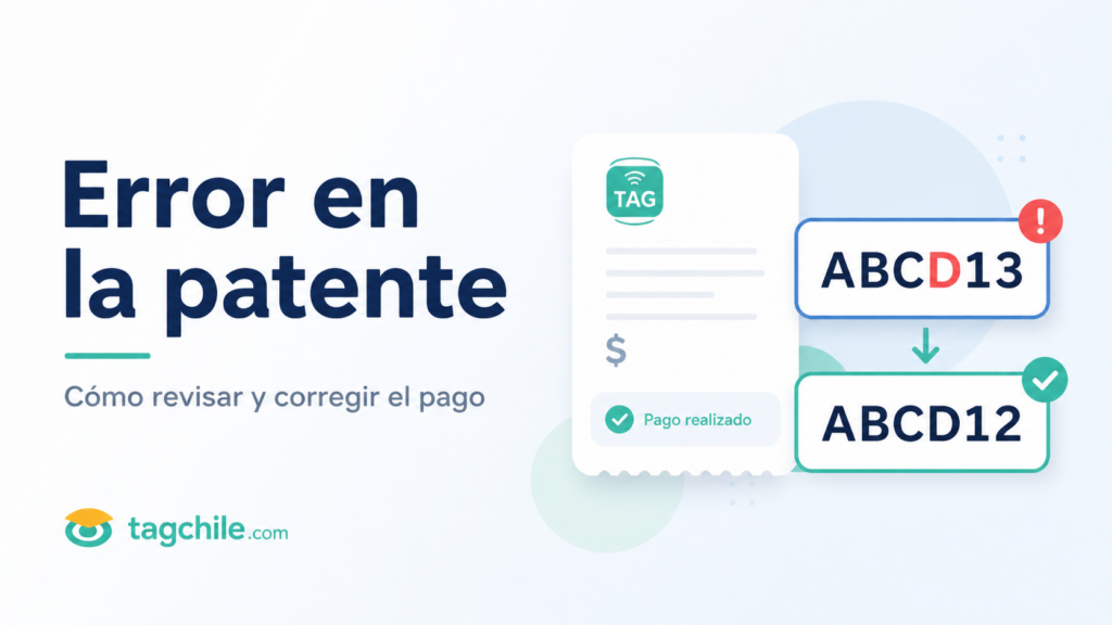Pago con patente mal escrita