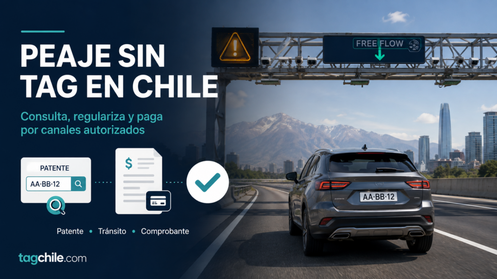 Peaje sin TAG en Chile consulta, regularización y pago
