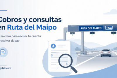 Ruta del Maipo TAG: imagen guía para revisar cobros, entender la cuenta y consultar tránsitos en tagchile.com.