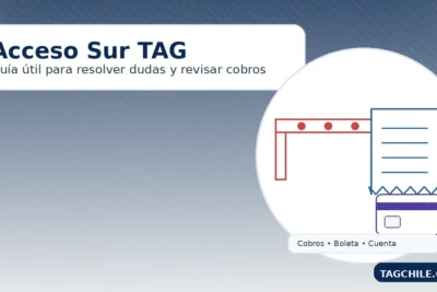 Acceso Sur TAG: imagen guía para revisar cobros, entender la boleta y consultar la cuenta en tagchile.com.