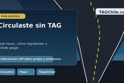 Guía sobre circulaste sin TAG en Chile con información para saber qué hacer, cómo regularizar y dónde pagar en TAGChile.com