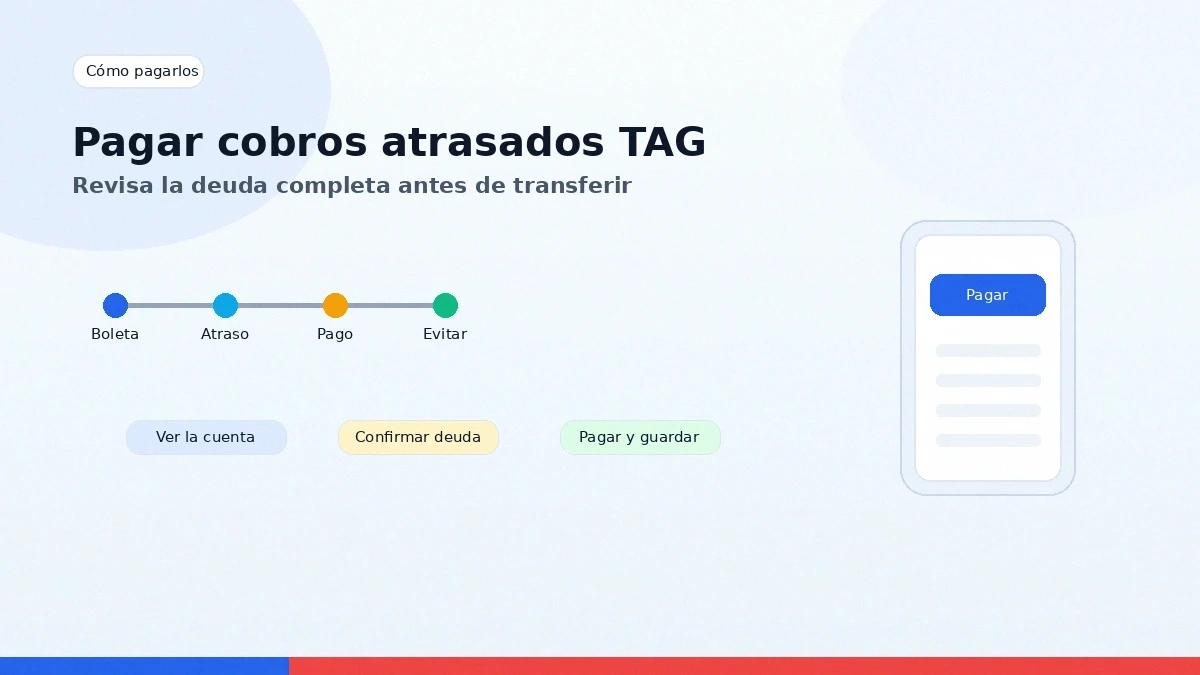 Cómo pagar cobros atrasados TAG revisando la deuda completa antes del pago