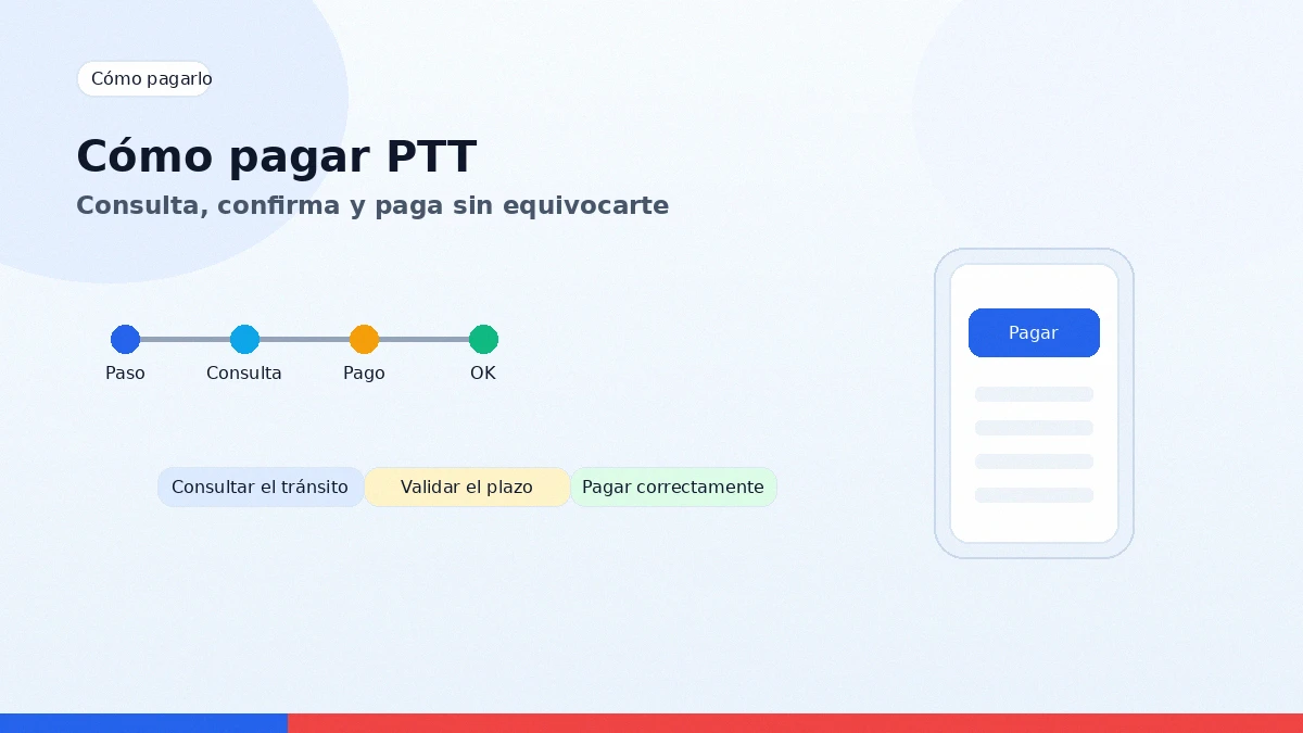 Cómo pagar PTT paso a paso consultando el tránsito y validando el plazo