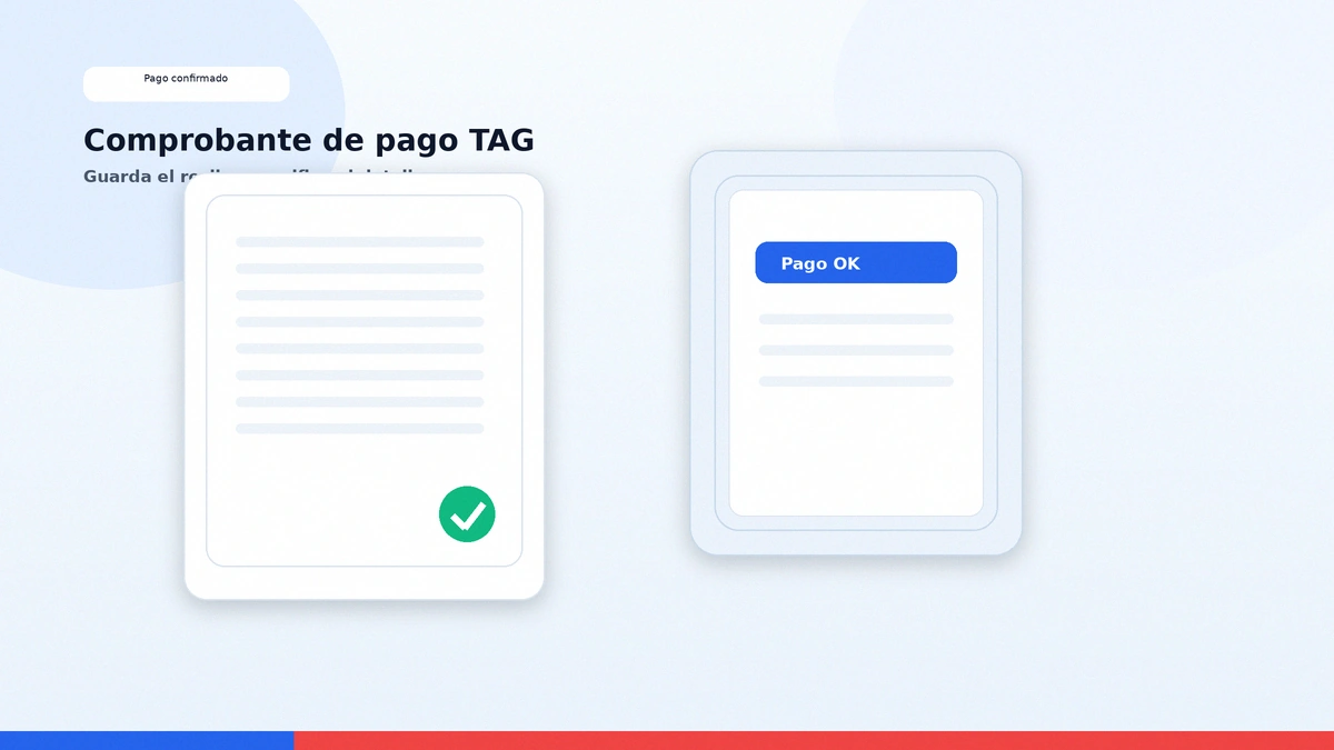 Comprobante de pago TAG en Chile con recibo digital y confirmación en el teléfono