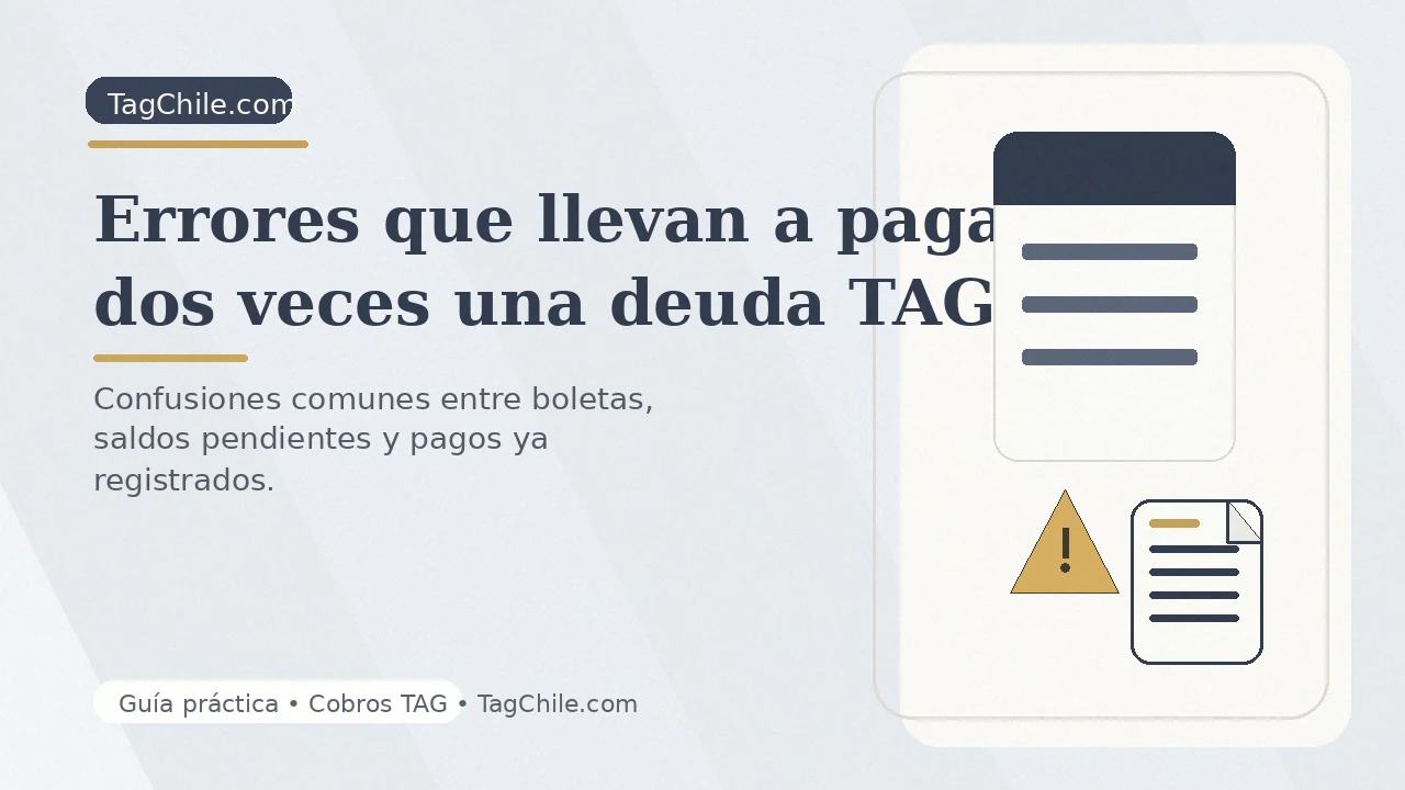Errores que llevan a pagar dos veces una deuda TAG