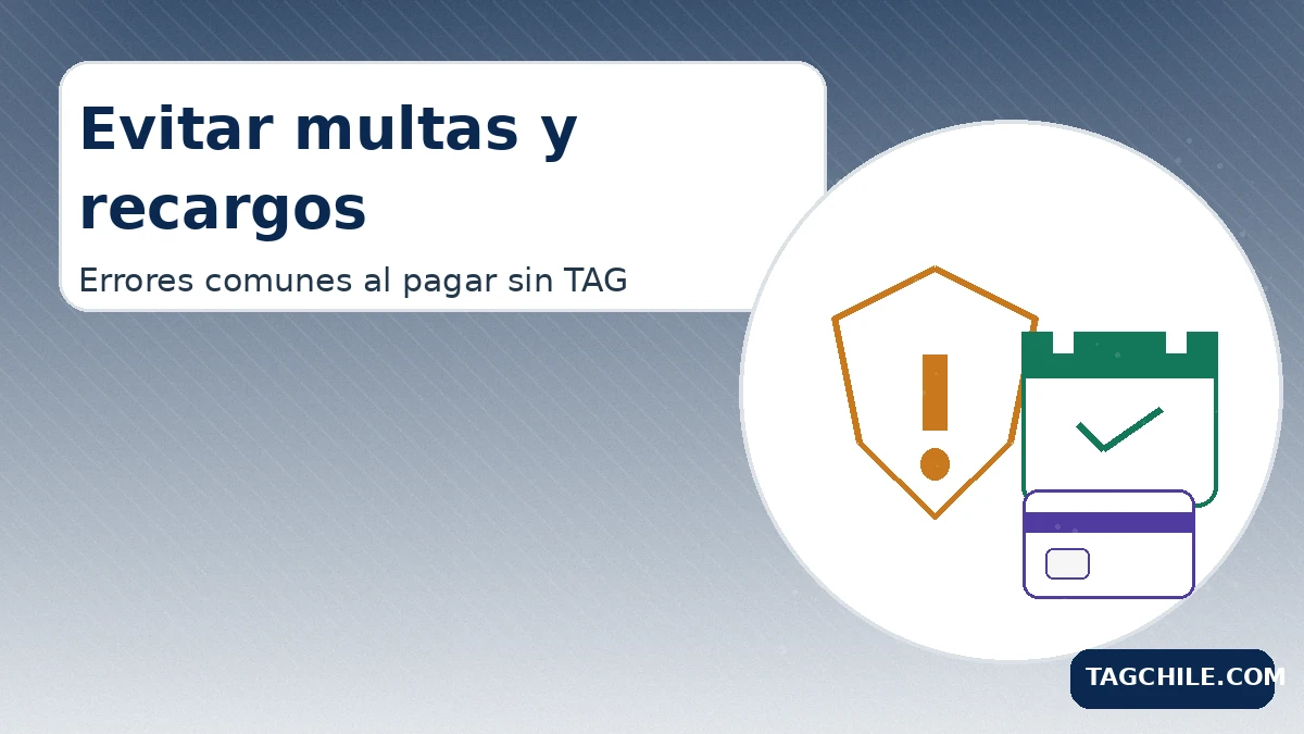 Evitar multas y recargos por pase sin TAG: errores comunes, plazos y recomendaciones para pagar con seguridad.