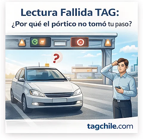 Lectura fallida TAG por qué el pórtico no tomó tu paso en autopista chilena