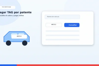 Pago TAG por patente en Chile desde portal online con patente del vehículo