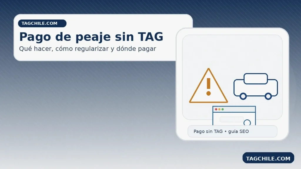 Pago de peaje sin TAG: qué hacer, cómo regularizar y dónde pagar en Chile con guía SEO clara y actualizada de tagchile.com.
