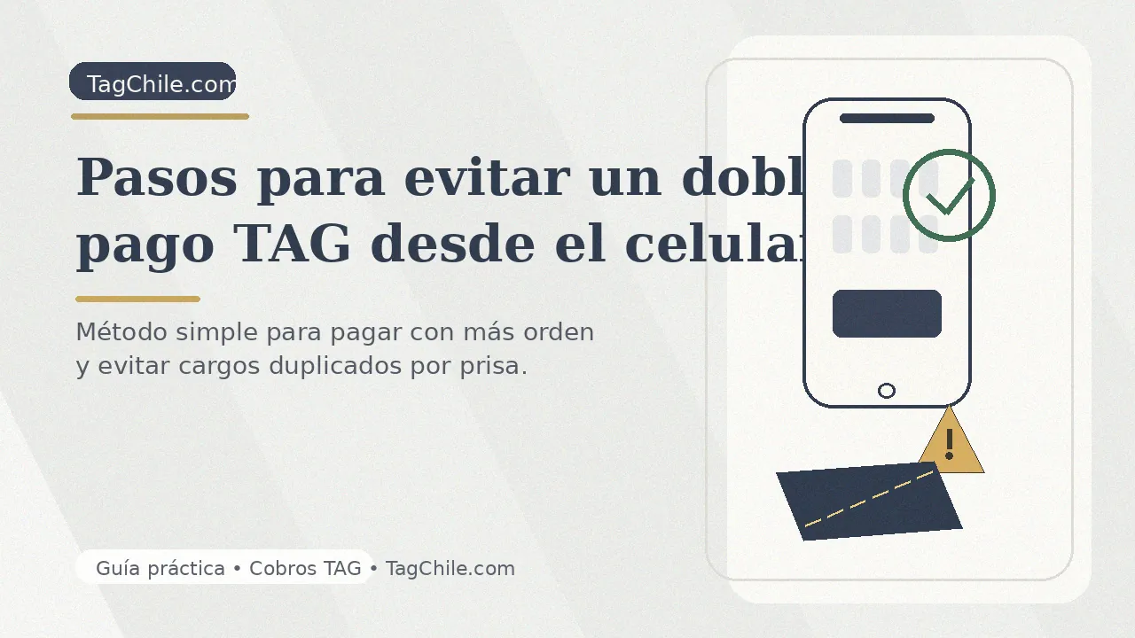 Pasos para evitar un doble pago TAG desde el celular