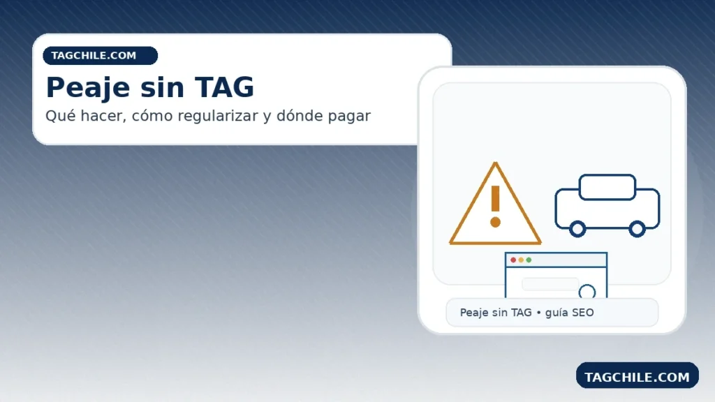 Peaje sin TAG: qué hacer, cómo regularizar y dónde pagar en Chile con guía SEO clara y actualizada de tagchile.com