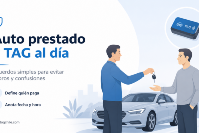 Imagen formal de tagchile.com sobre cómo prestar un auto sin dejar problemas de TAG al dueño o al conductor en Chile.
