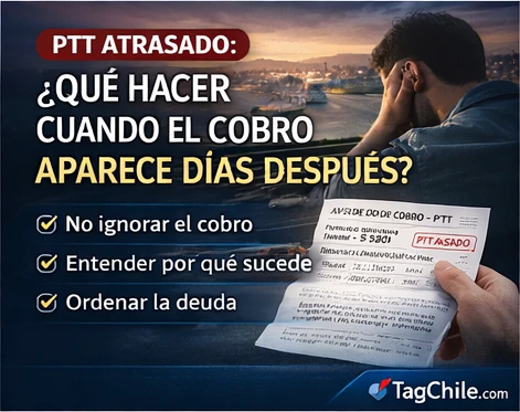 Qué hacer cuando un PTT atrasado aparece días después del tránsito en Chile.