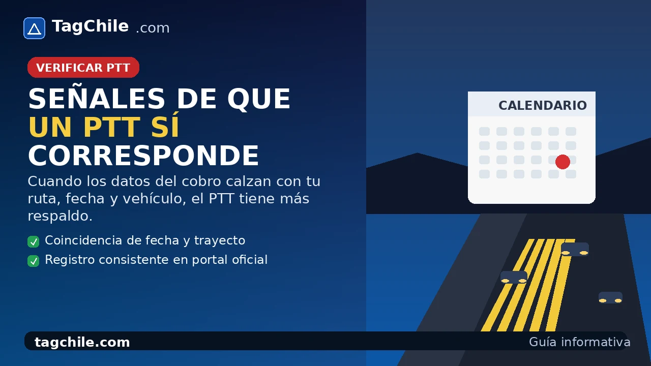 Señales de que un PTT sí corresponde a tu vehículo y a tu tránsito real.