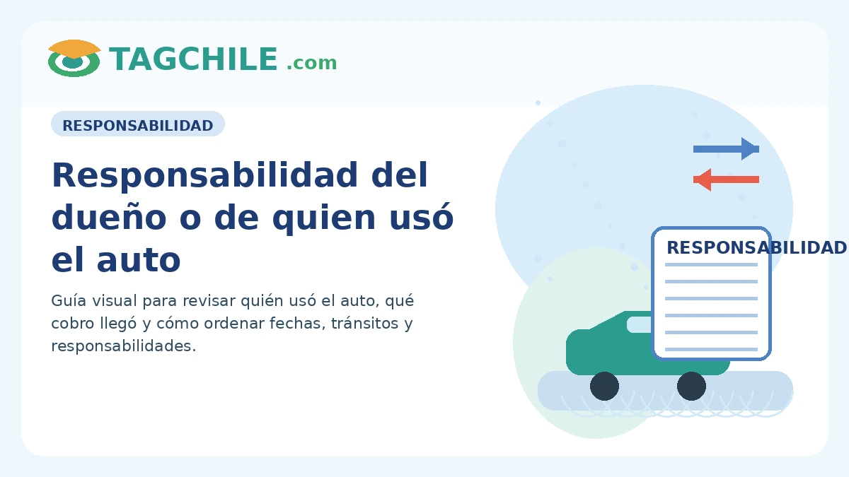 Quién manejó cuándo y por dónde pasó el auto antes del cobro TAG