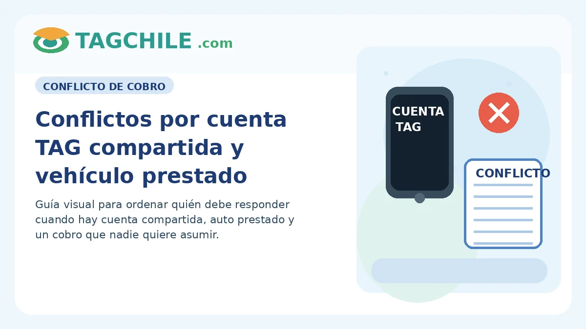 Conflictos por cuenta TAG compartida y vehículo prestado