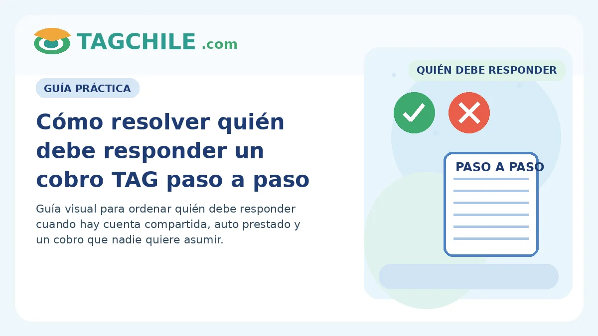 Cómo resolver quién debe responder un cobro TAG paso a paso
