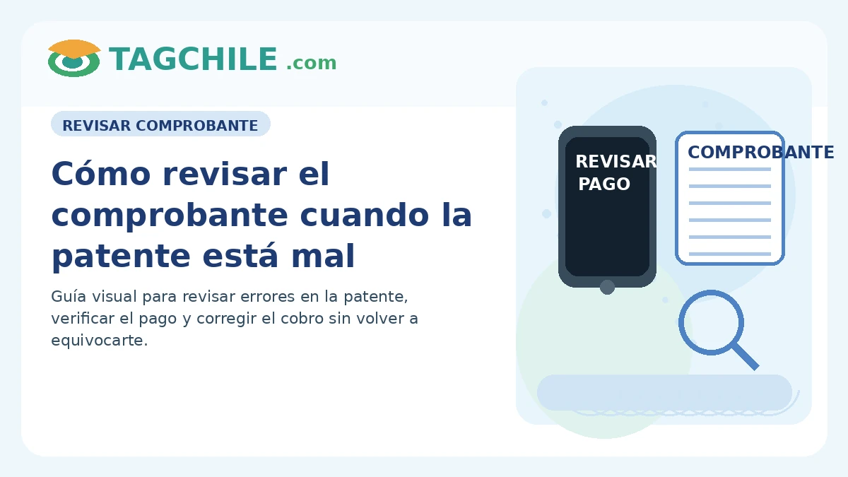 Cómo revisar el comprobante cuando la patente está mal escrita